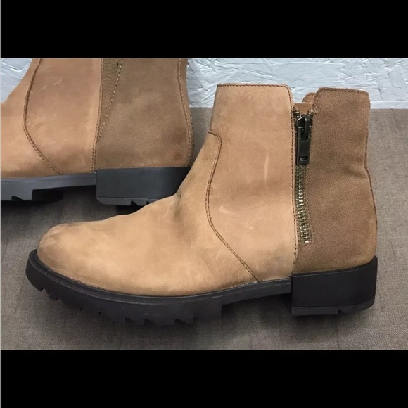 Sorel Emelie II Zip Women's Ankle Boots Brown Waterproof Leather Side Zip Size 7 - Picture 3 of 15